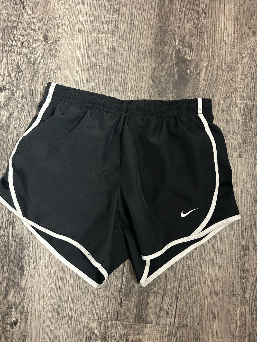 Nike Youth Girls Black Running Shorts with White Trim